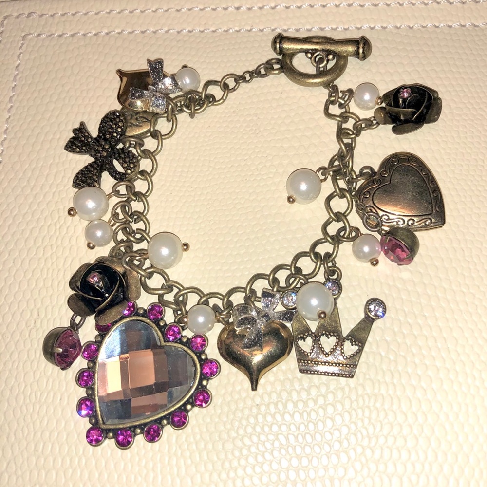 Betsey Johnson Royal Engagement Charm Bracelet
